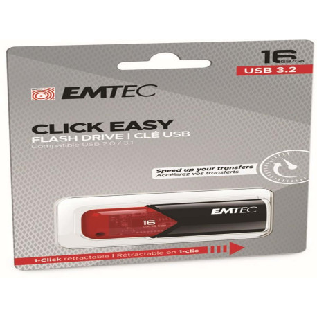 Emtec - Memoria USB B110 USB 3.2 Click&Easy - rosso - ECMMD16GB113 - 16 GB
