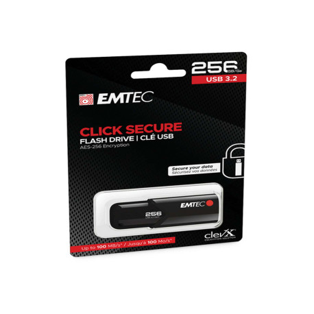 Emtec - Memoria USB B120 Click&Secure - ECMMD256GB123 - 256 GB
