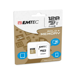 Emtec - Micro SDXC Class 10 Gold + con Adattatore - ECMSDM128GXC10GP - 128GB