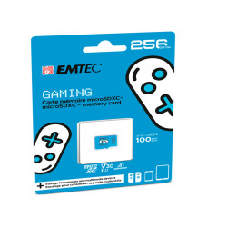 Emtec - mSD Gaming UHS-I U3 V30 A1 - Blu - 256GB - ECMSDM256GXCU3