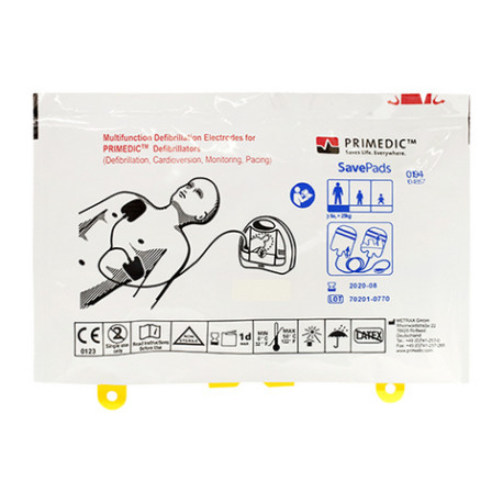 Elettrodi Adulti Defibrillatore Primedic Heartsave AED AS / M / PAD Piastre Adulto Dura 3 anni 96343
