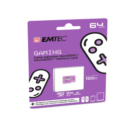 Emtec - mSD Gaming UHS-I U3 V30 A1 - Viola - 64GB - EMTSDM64GXCU3G