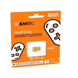 Emtec - MSD Gaming UHS-I U3 V30 A2 - Arancione - 512GB - ECMSDM512GXCU3G