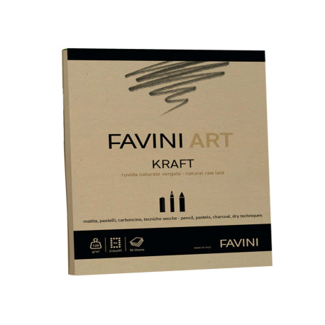 Album collato Kraft - A4 - 120 gr - 50 fogli - Favini Art