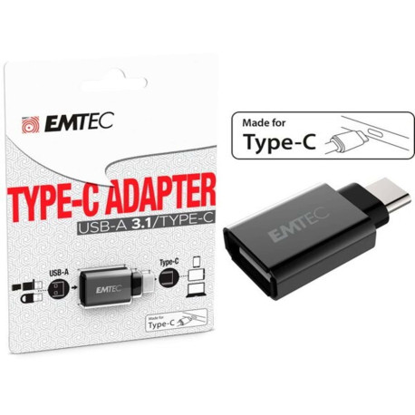 Emtec - USB 3.1 To Type-C con adattatore -1 porta USB-A 3.1 - ECADAPT600C