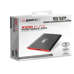 Emtec - X210 External - 512GB - Cover Protettiva in silicone - ECSSD512GX210