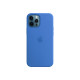 Apple - Copertura protettiva per cellulare - con MagSafe - silicone - blu Capri - per iPhone 12 Pro Max