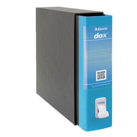 Registratore Dox 2 - dorso 8 cm - protocollo 23 x 34 cm - azzurro capri - Esselte Dox