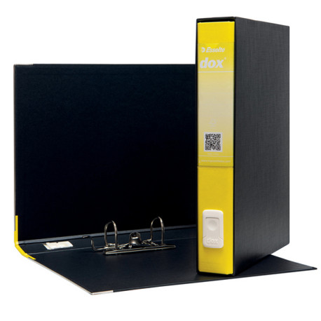 Registratore Dox 5 - dorso 5 cm - protocollo 23 x 34 cm - giallo - Esselte Dox