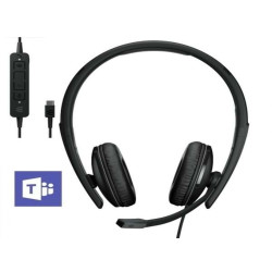Epos ADAPT 160T ANC USB-C, Cuffia stereo, microfono a cancellazione di rumore, padiglioni maggiorati - Certificata Microsoft te
