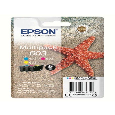 Epson -  Cartuccia ink - 603 - C/M/Y - C13T03U54010 - 130 pag cad.