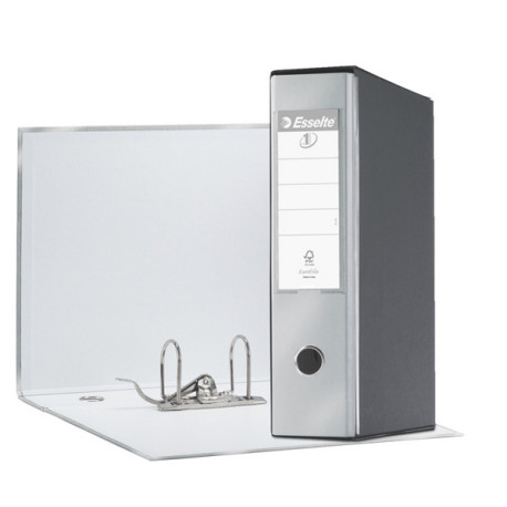 Registratore Eurofile G55 - dorso 8 cm - protocollo 23 x 33 cm - grigio metallizzato - Esselte
