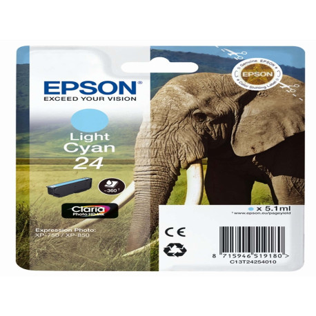 Epson - Cartuccia ink - 24 - Ciano chiaro - C13T24254012 - 5,1ml