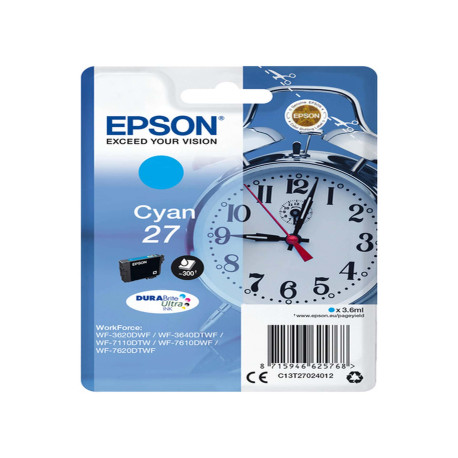 Epson - Cartuccia ink - 27 - Ciano - C13T27024012 - 3,6ml