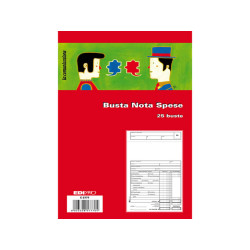 Blocco buste nota spese - 28 x 15cm - Edipro - conf. 25 buste