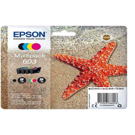 Epson - Cartuccia ink - 603 - C/M/Y/K - C13T03U64010 - BK 3,4ml / C/M/Y 2,4ml cad