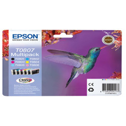 Epson - Cartuccia ink - C/M/Y/K/C CH/M CH - T0807 - C13T08074011  - 7,4ml cad