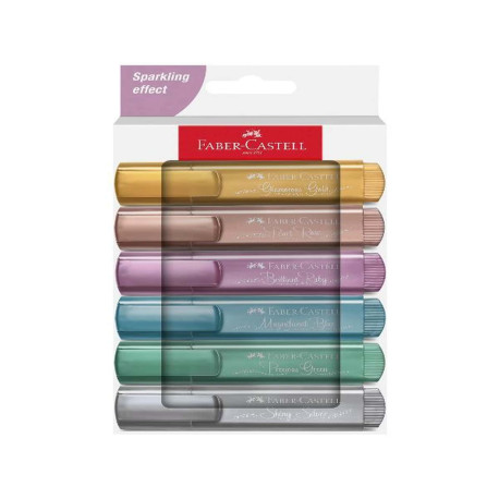 Faber Castel TEXTLINER 46 METALLIC - Confezione da 6