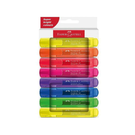 Faber Castel TEXTLINER 46 SUPERFLUORESCENT - Confezione da 8