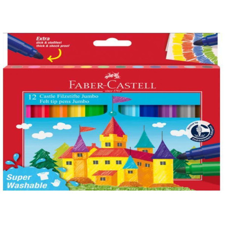 Faber Castell Astuccio in cartone con 12 pennarelli