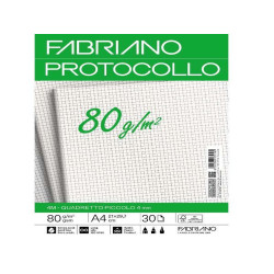 Fabriano CARTA PROTOCOLLO A4 80g 30ff - RIG 4 MM