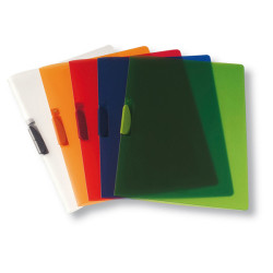 Cartellina con molla Clipper - A4 - PP - trasparente verde - Fellowes
