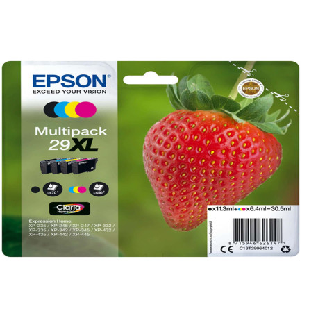 Epson - Confezione Cartuccia ink - 29XL - C/M/Y/K - C13T29964012 - C/M/Y 6,4ml cad - K 11,3ml