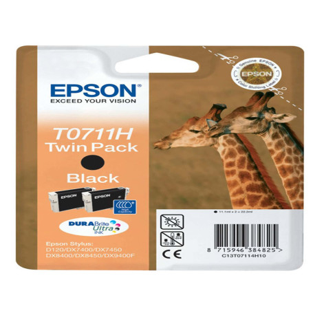 Epson - Confezione doppia Cartuccia ink - Nero - T0711H - C13T07114H10 - 11ml x 2