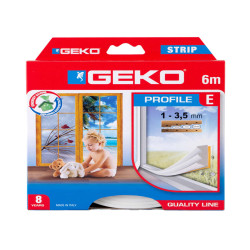 Guarnizione adesiva per isolamento STRIP - fessura 1-3 mm - 6 m - gomma - bianco - Geko