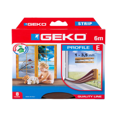 Guarnizione adesiva per isolamento STRIP - fessura 1-3 mm - 6 m - gomma - marrone - Geko