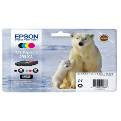 Epson - Multipack Cartuccia ink - 26Xl - C/M/Y/K - C13T26364010 - C/M/Y 9,7ml cad - K 12,2ml
