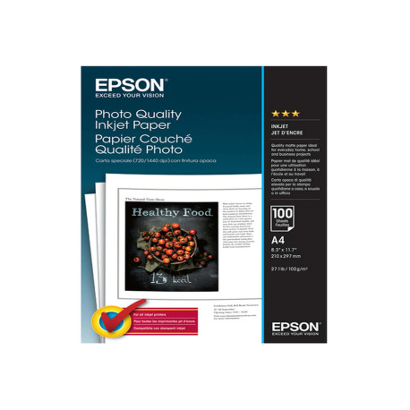 Epson - Photo Quality Inkjet Paper - A4 - 100 Fogli - C13S041061