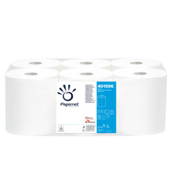 Asciugamani in rotolo Centrefeed - Maxi - 197 mm x 137 mt - diametro 19,3 cm - 2 veli - 18 gr - goffratura micro - bianco - Pap