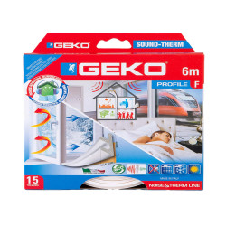 Guarnizione adesiva per l’isolamento di porte e finestre SOUND-THERM - fessura 1-4 mm - 6 m - bianco - Geko