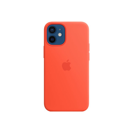 Apple - Cover per cellulare - con MagSafe - silicone - arancione elettrico - per iPhone 12 mini