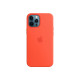 Apple - Cover per cellulare - con MagSafe - silicone - arancione elettrico - per iPhone 12 Pro Max