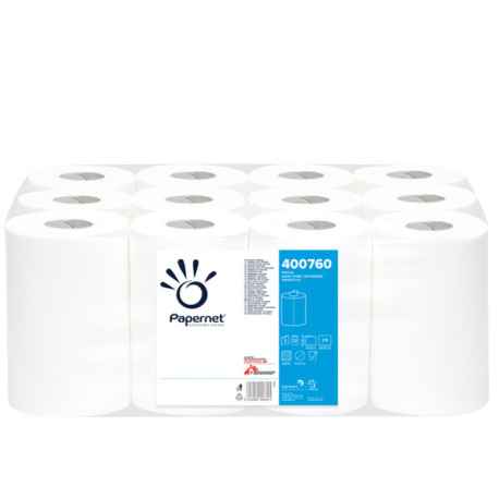 Asciugamani in rotolo Centrefeed - mini - 209 mm x 77 mt - diametro 14,5 cm - 2 veli - 18 gr - 218 strappi - goffratura micro -