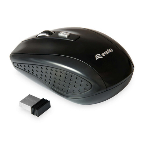 Equip 245104, Ambidestro, Ottico, RF Wireless, 1600 DPI, Nero