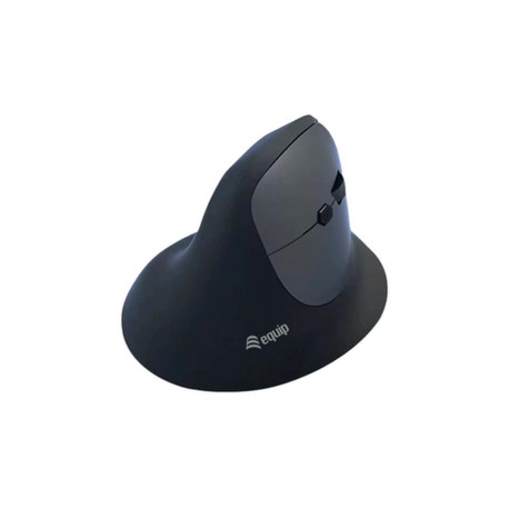 Equip 245120, Mano destra, Design verticale, Ottico, RF senza fili + Bluetooth, 1600 DPI, Nero