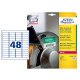 Etichette adesive - in PE - laser - permanenti - 45,7 x 21,2 mm - 48 et/fg - 10 fogli - bianco - Avery