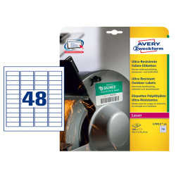 Etichette adesive - in PE - laser - permanenti - 45,7 x 21,2 mm - 48 et/fg - 10 fogli - bianco - Avery