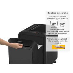 Fellowes Distruggi documenti a miniframmento LX220 per piccolo ufficio con INTELLIBAR