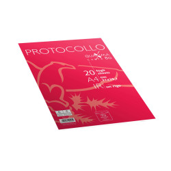 Fogli protocollo Quaxima - A4 - 1rigo - 80 gr - Pigna - conf. 20 pezzi