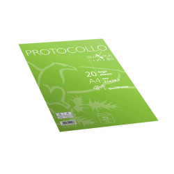 Fogli protocollo Quaxima - A4 - 4 mm - 80 gr - Pigna - conf. 20 pezzi
