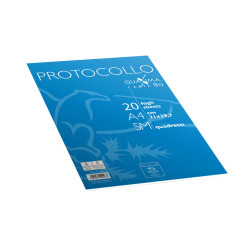 Fogli protocollo Quaxima - A4 - 5 mm - 80 gr - Pigna - conf. 20 pezzi