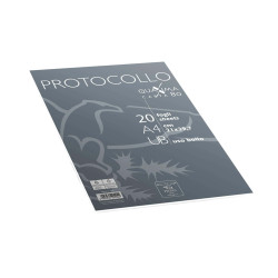 Fogli protocollo Quaxima - A4 - uso bollo - 80 gr - Pigna - conf. 20 pezzi