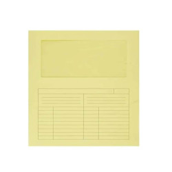 Fraschini Cartelline Con Finestra 120gr - Confezione da 50 Pezzi - Giallo
