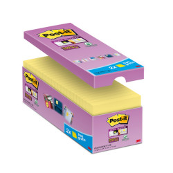Blocco foglietti Post it® Super Sticky - 654-SSCY-VP16-EU - 76 x 76 mm - giallo Canary™ - 90 fogli - Post it® - conf. 16 blocch