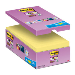 Blocco foglietti Post it® Super Sticky - 655-SSCY-VP16-EU - 76 x 127 mm - giallo Canary™ - 90 fogli - Post it® - conf. 16 blocc