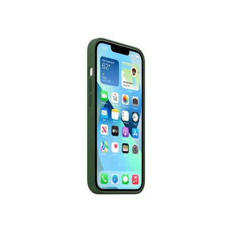 Apple - Cover per cellulare - con MagSafe - silicone - trifoglio - per iPhone 13